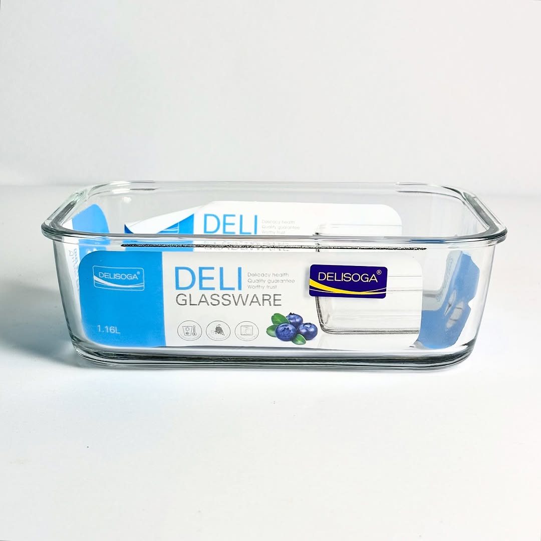 Transparent Glass 3PCS Dish Set Large 1900ML Medium 1160ML Small 820ML
