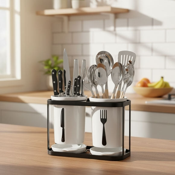 Spoon Holder Set with Drainage