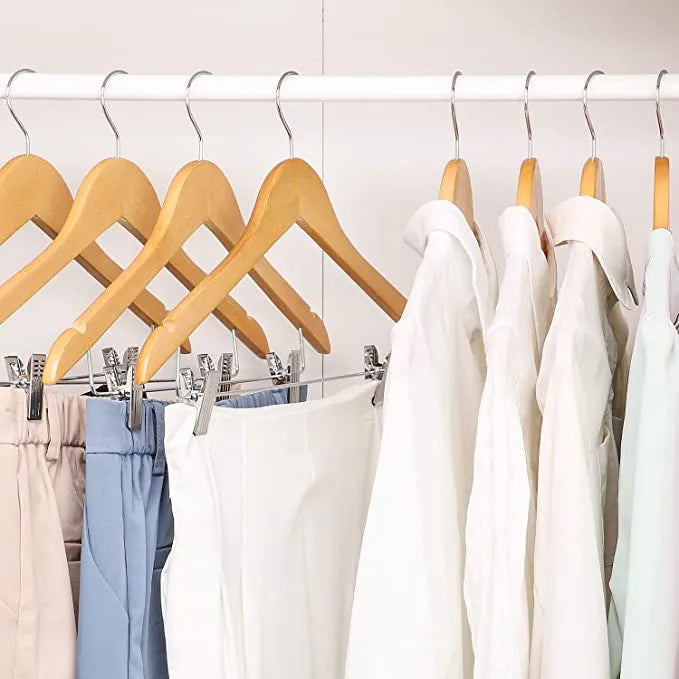 Wooden Clothes Hanging Hangers Set Of 10 PCS