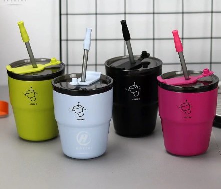 Korean Style Insulated Mug Portable Thermal Drinking Cup