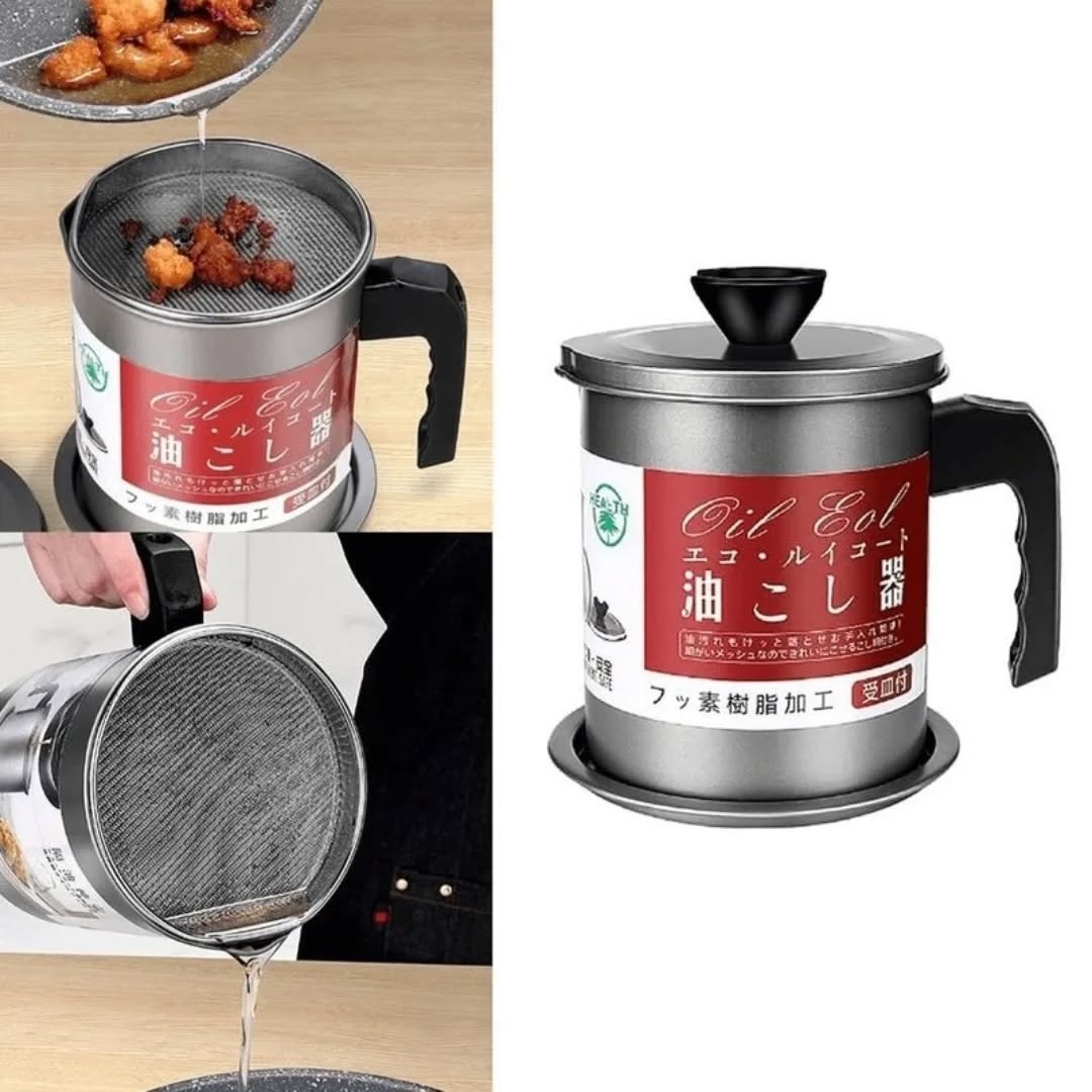 Oil Filter Pot Strainer Suitable For The Storage Of Frying Oil  1.4Liter