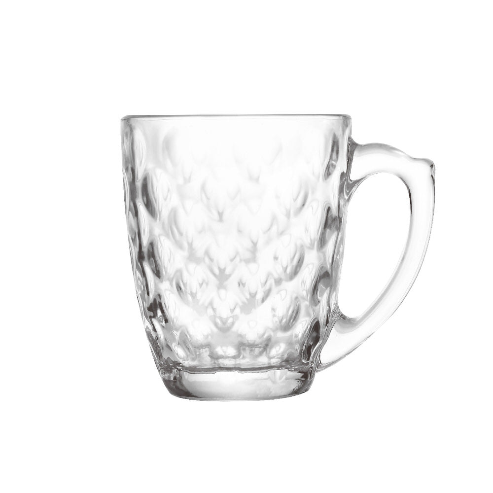 Textured Glass Tea Coffee Cup 230ML 6 Pieces