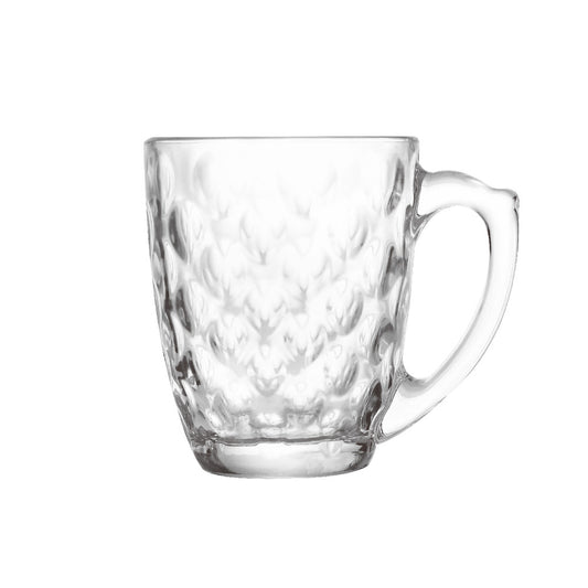 Textured Glass Tea Coffee Cup 230ML 6 Pieces