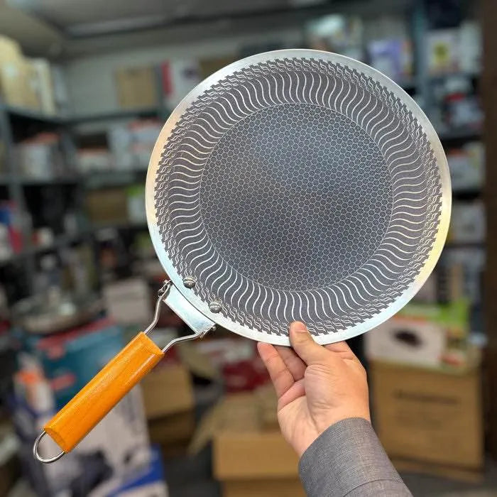 Non-Stick High Quality Heavy Duty Honeycomb Foldable Tawa Pan (Available in 34CM 38CM) Steel Laser Coated