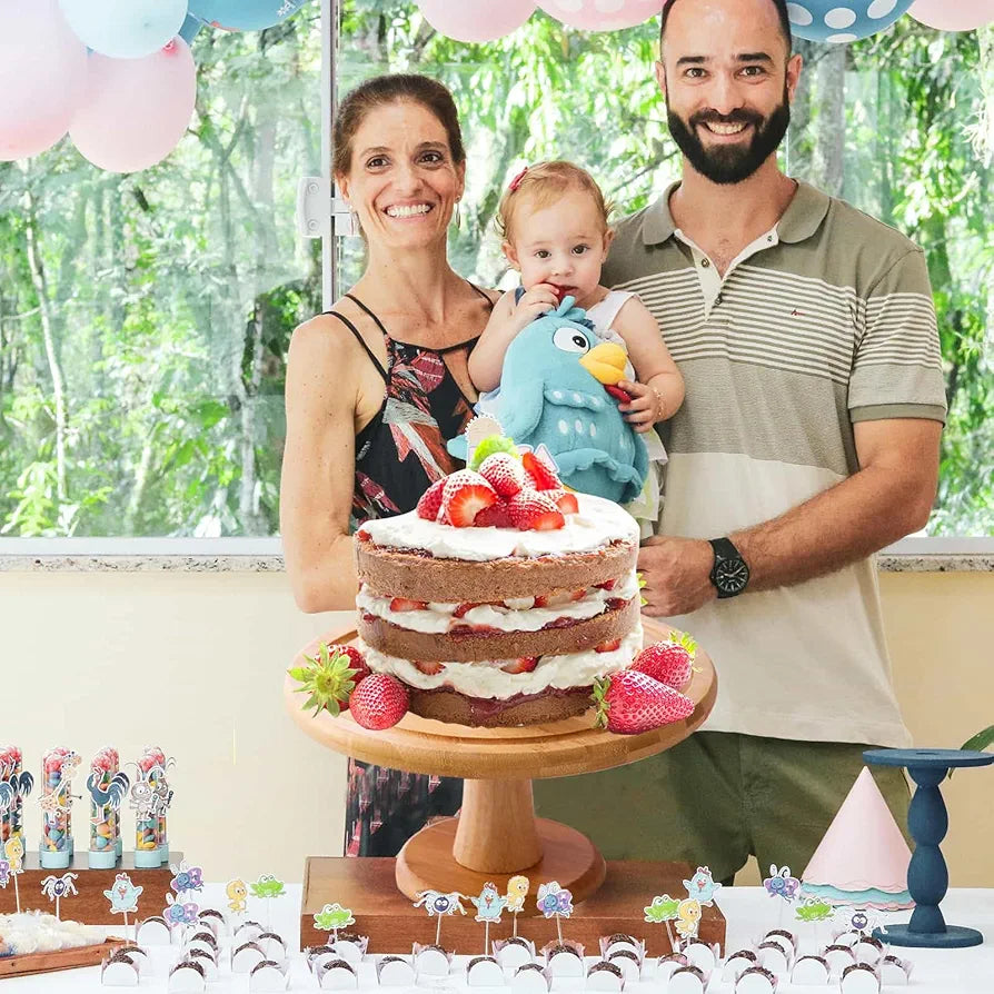 Wooden cake stands with a Glass dome