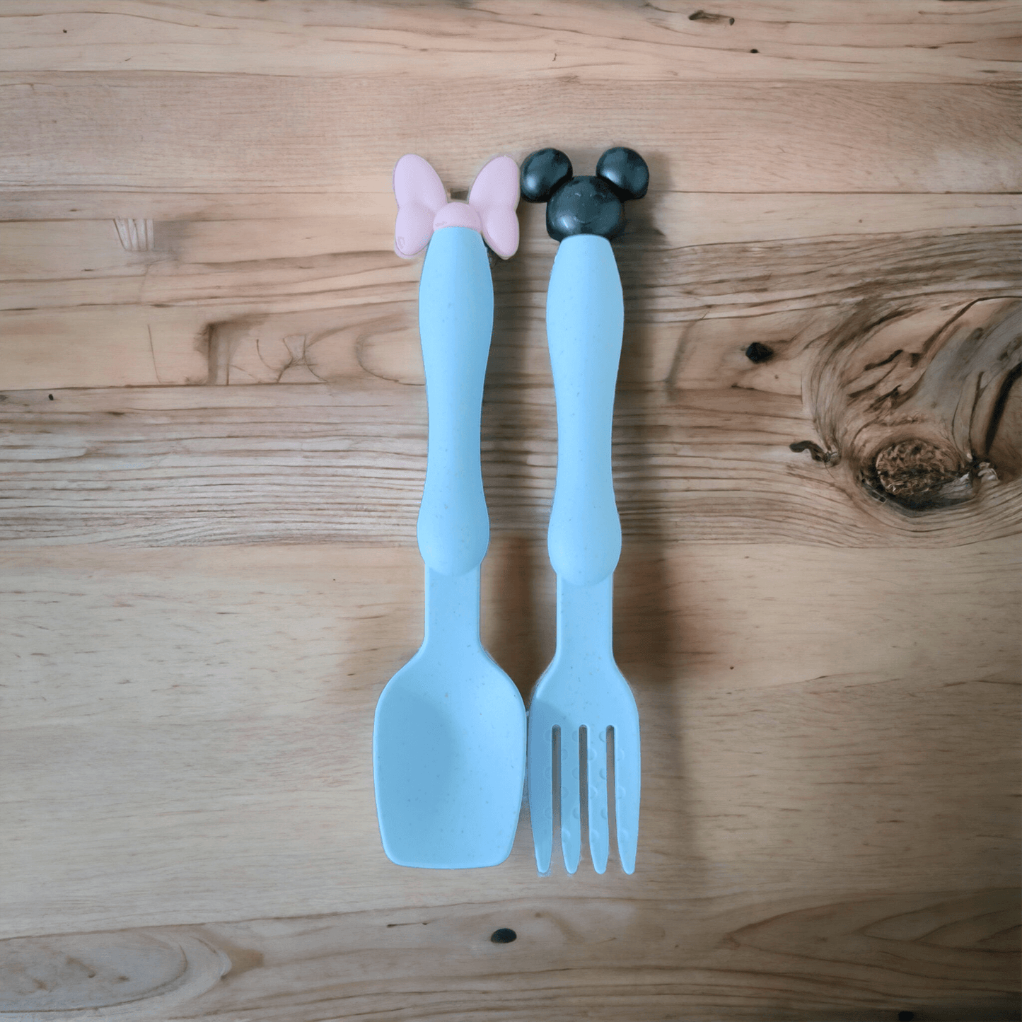 Mickey Mouse Plate With Spoon & Fork