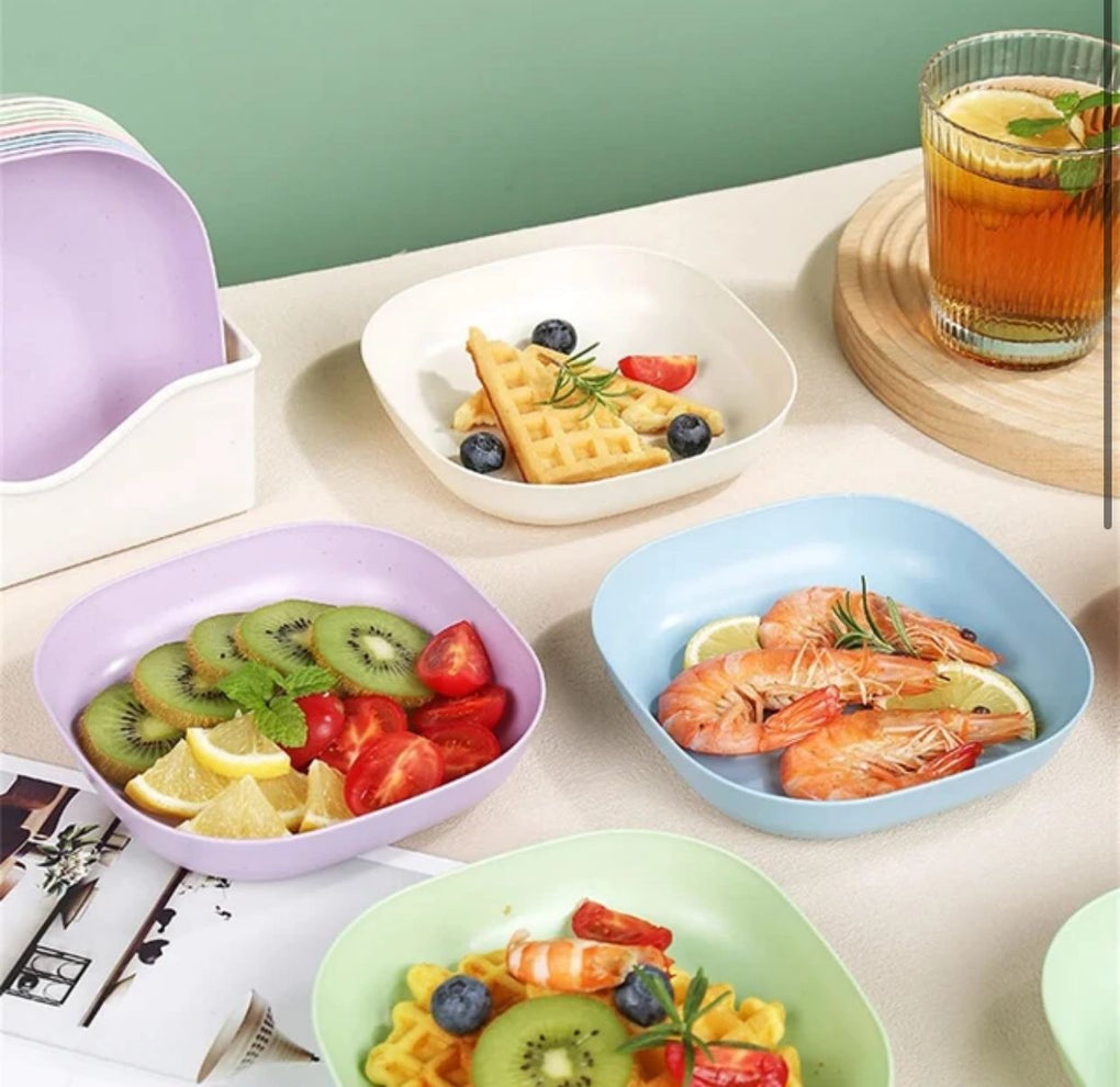 Multi color 10 Pcs Plates With Stand