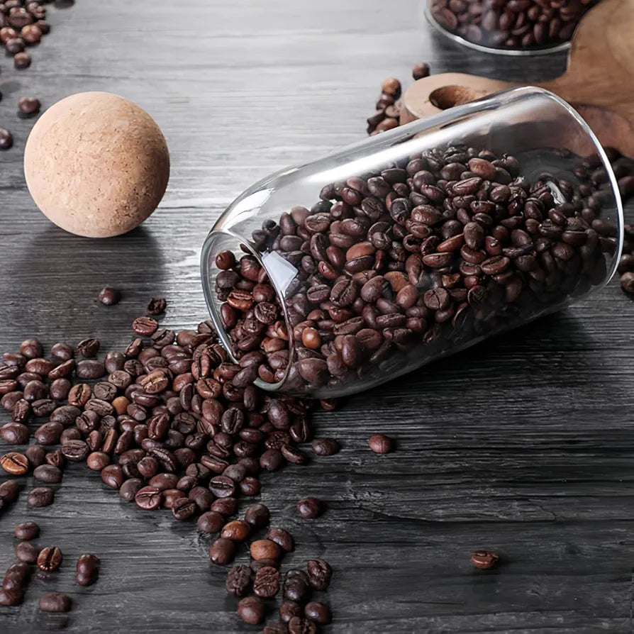 Transparent Multi Purpose Jars With Airtight Cork Lid Ball.