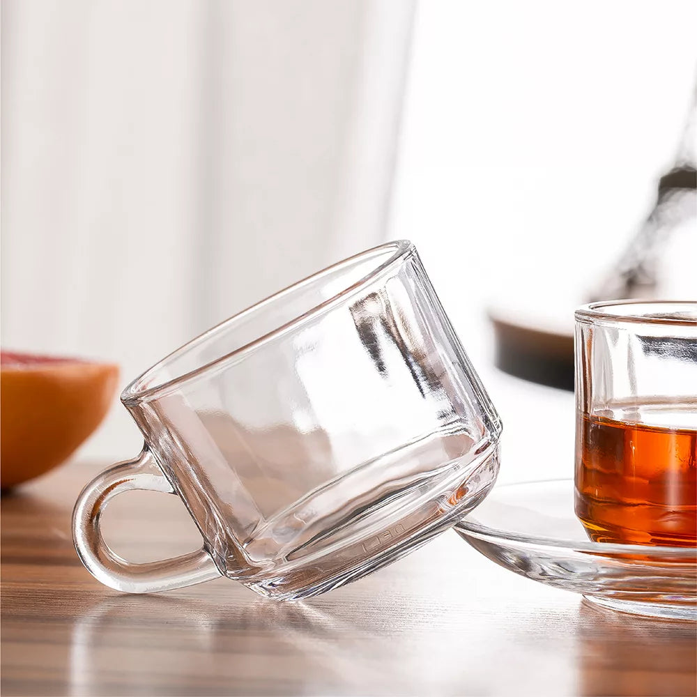 Transparent Tea Cup 210ML 6 Pieces