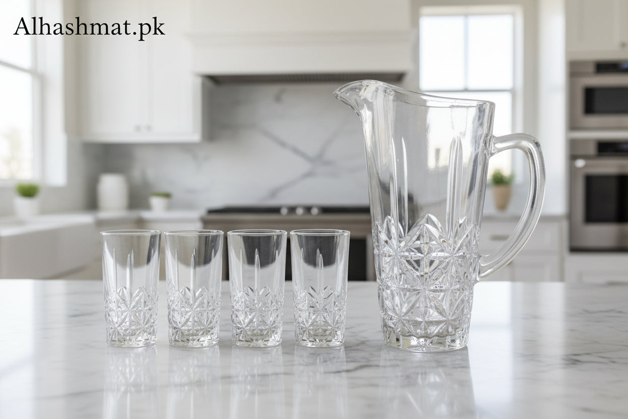 Jug Glass Set Of 7 PCS