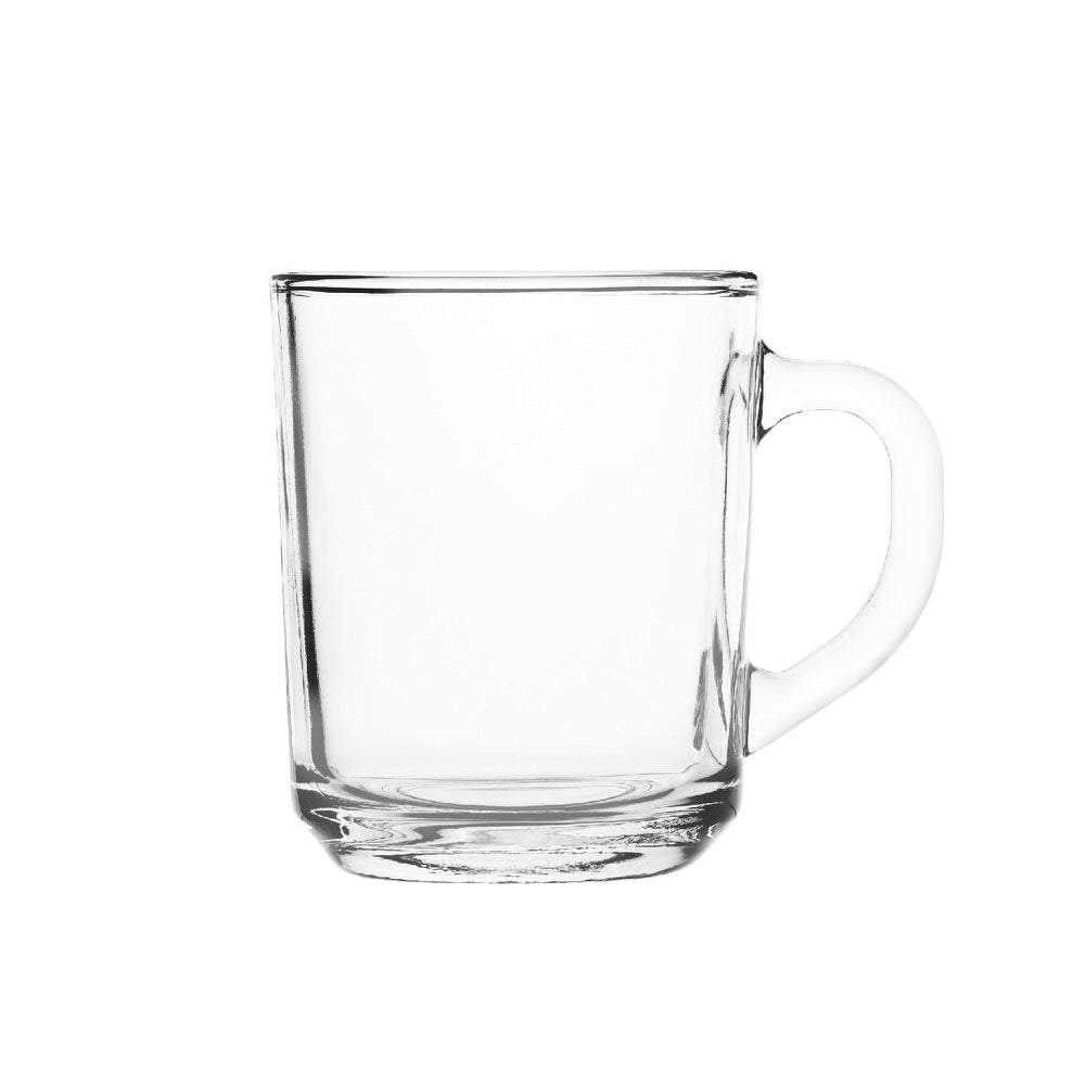Set Of 6 Pieces Plain Transparent Glass Tea Cup, Mug 220ML