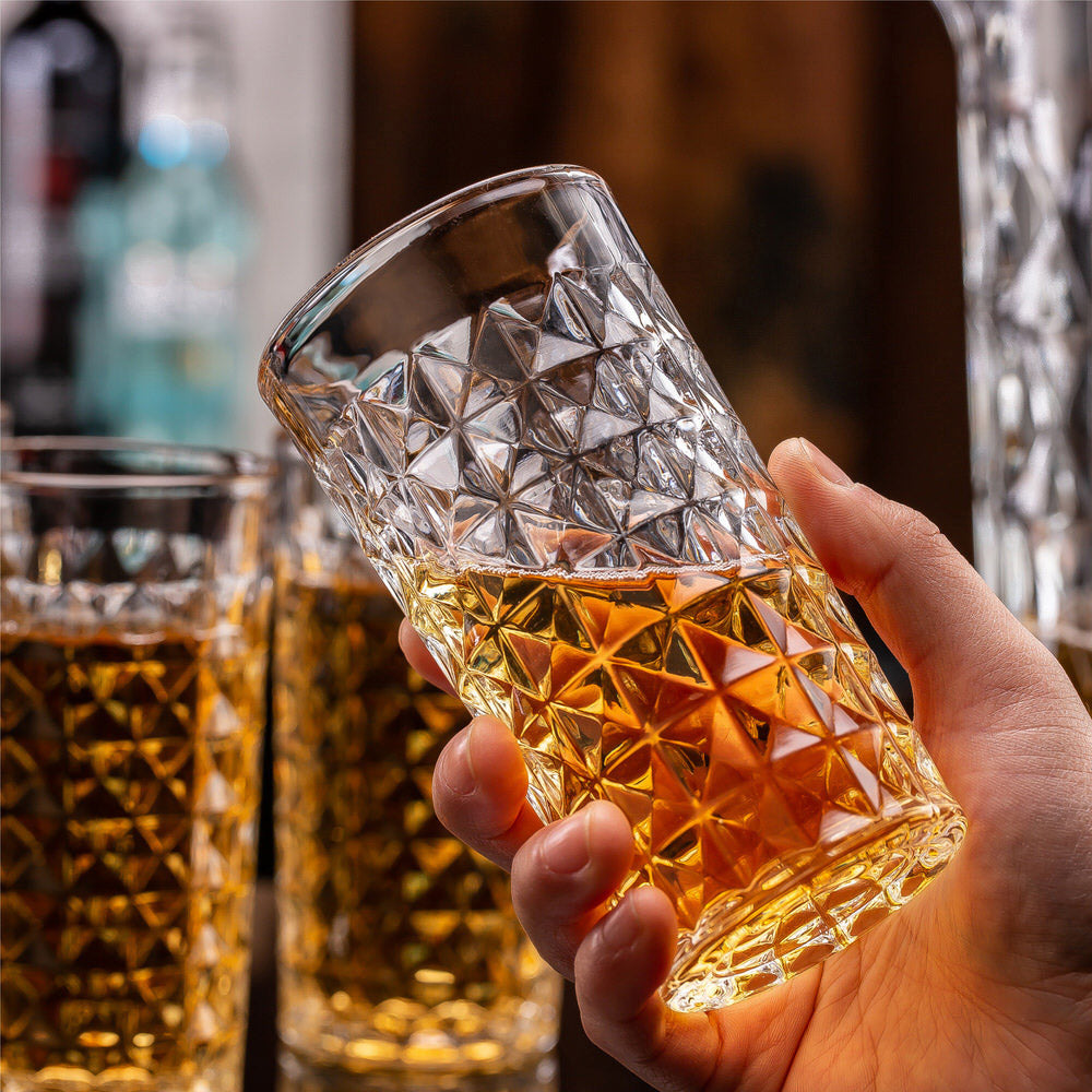 Textured Drinking Glass Set Of 6 Pieces 280ML