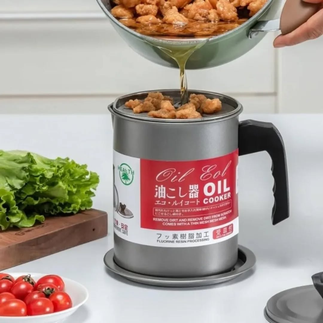 Oil Filter Pot Strainer Suitable For The Storage Of Frying Oil  1.4Liter