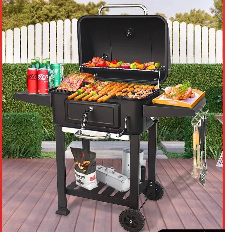 Outdoor BBQ Offset Smoker Grill