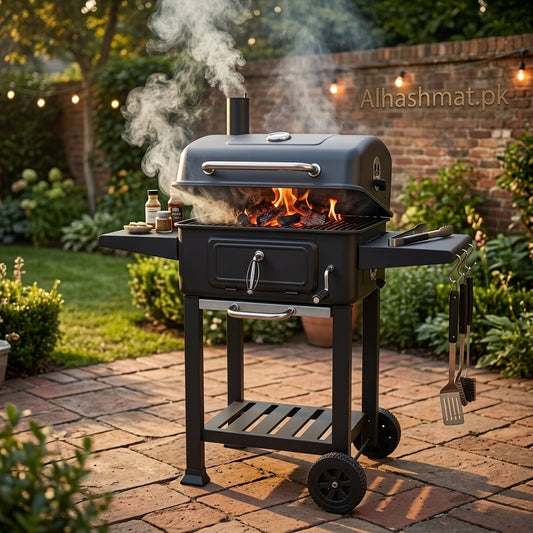 Outdoor BBQ Offset Smoker Grill