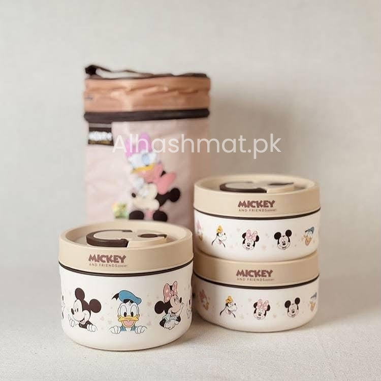 Disney Mickey & Friends Lunch Box Set with Insulated Carry Bag