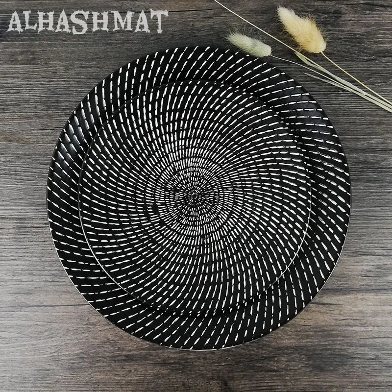 Premium Porcelain Black Dinner Plate