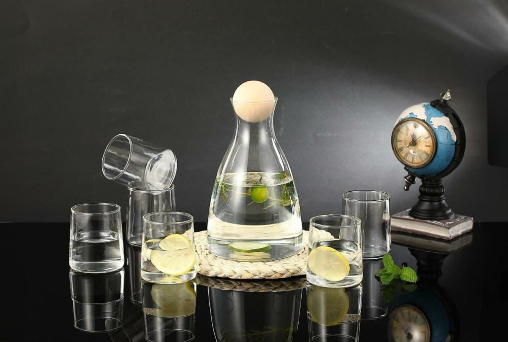 Nordic Style Decanter Water Bottle & Glass Set