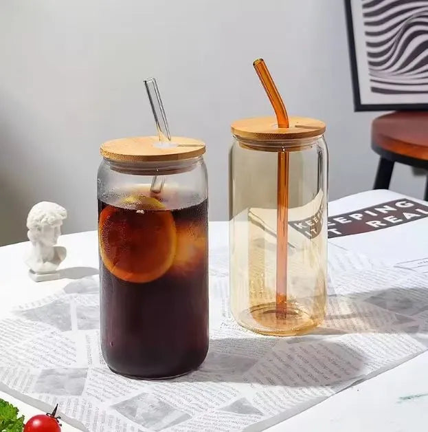 Transparent Clear Glass Reusable Tumbler