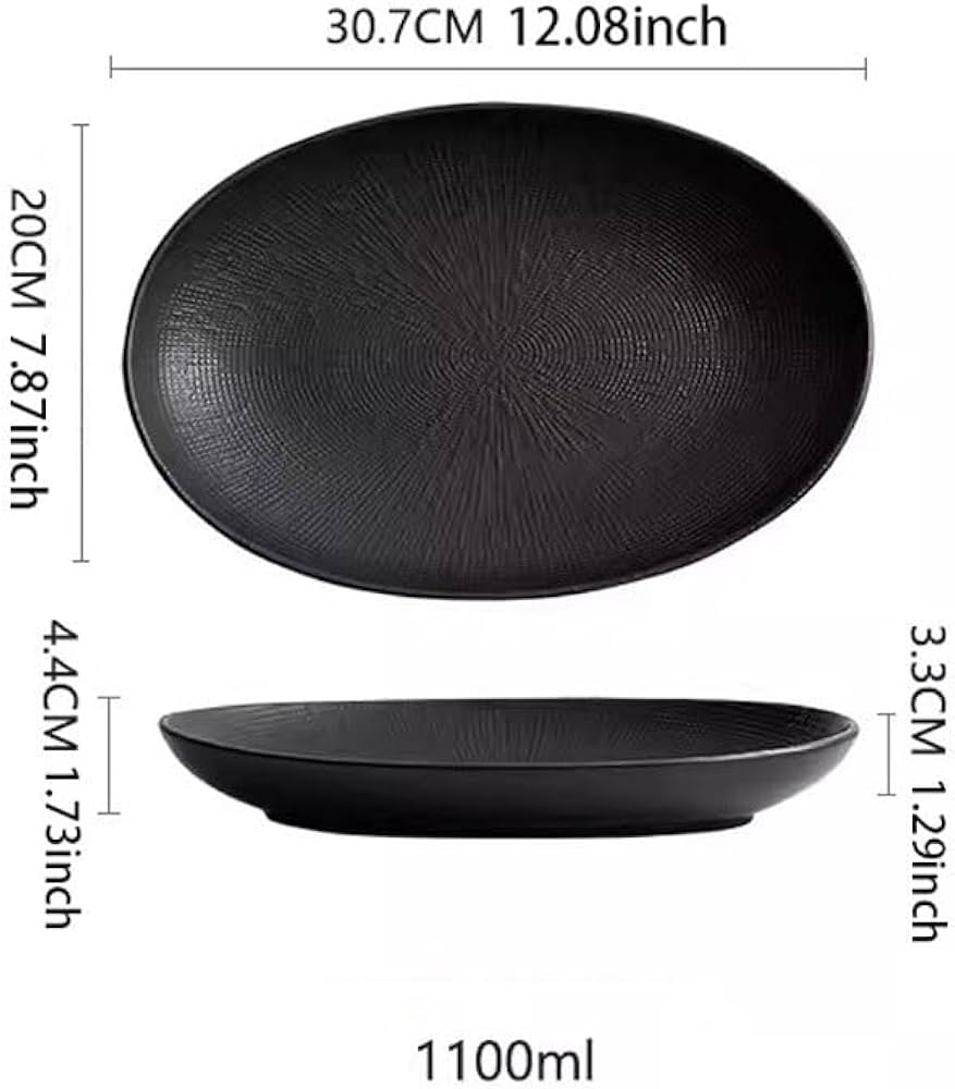 Black Textured Serving Platter