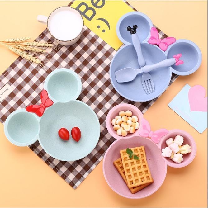 Mickey Mouse Plate With Spoon & Fork