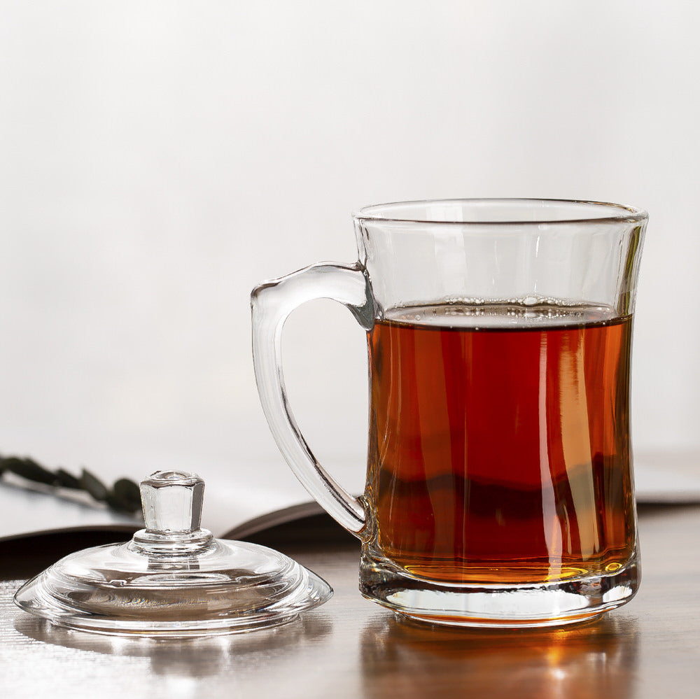 Glass Mug With Lid (360ML)