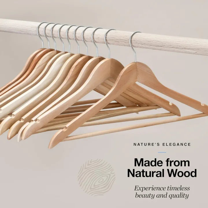 Wooden Clothes Hanging Hangers Set Of 10 PCS