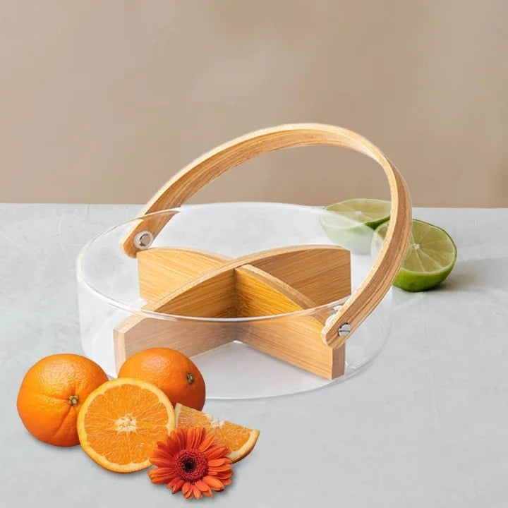 Dried fruits, nuts, candies, or fresh fruits Glass Basket/Bowl