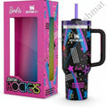 Stanley x Barbie '80s Rockers Quencher H2.0 FlowState 40 oz Tumbler, a limited edition product from the collaboration between Stanley and Barbie.