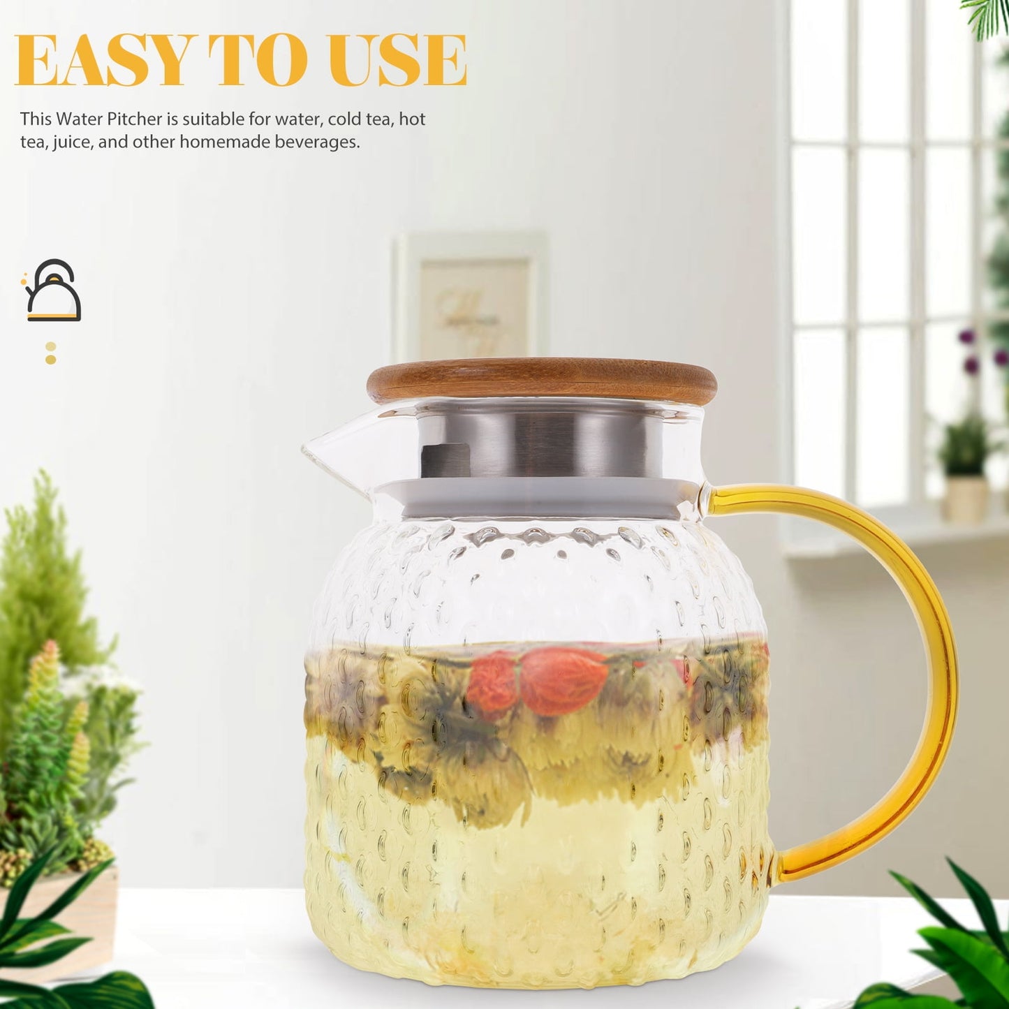 Glass Jug/Pitcher for Cocktails & Cold Drinks