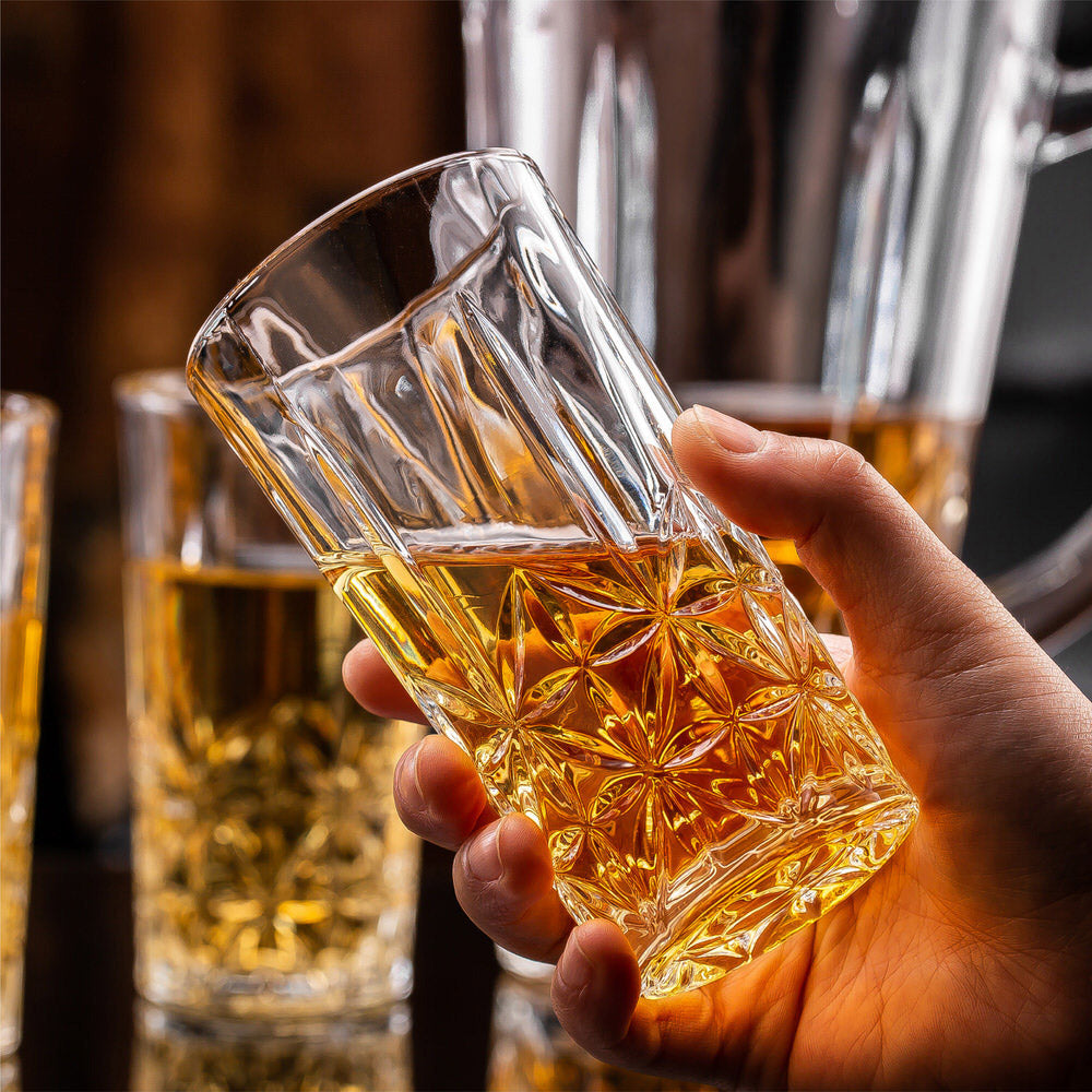 Textured Drinking Glass Set Of 6 Pieces