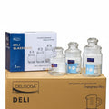 Set Of 3 Pieces Glass Jar (Large, Medium & Small)
