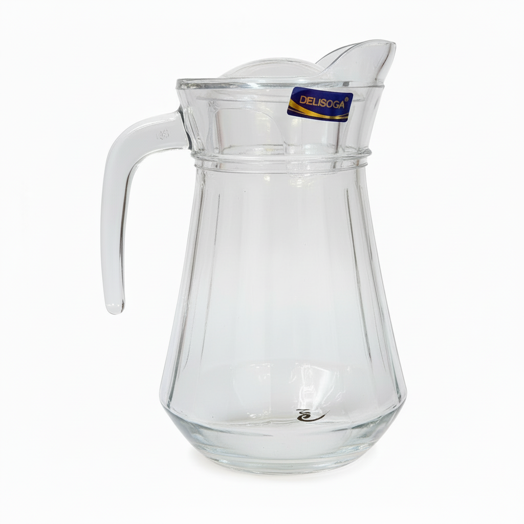 Transparent Glass Jug 1.3 Liter