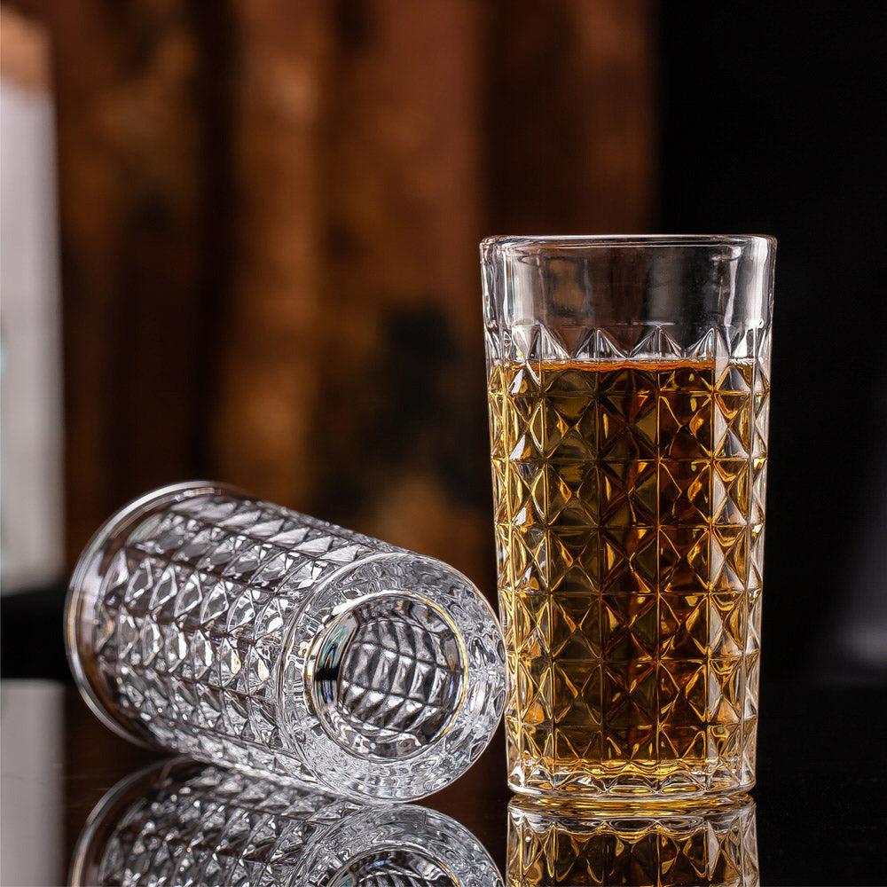 Textured Drinking Glass Set Of 6 Pieces 280ML