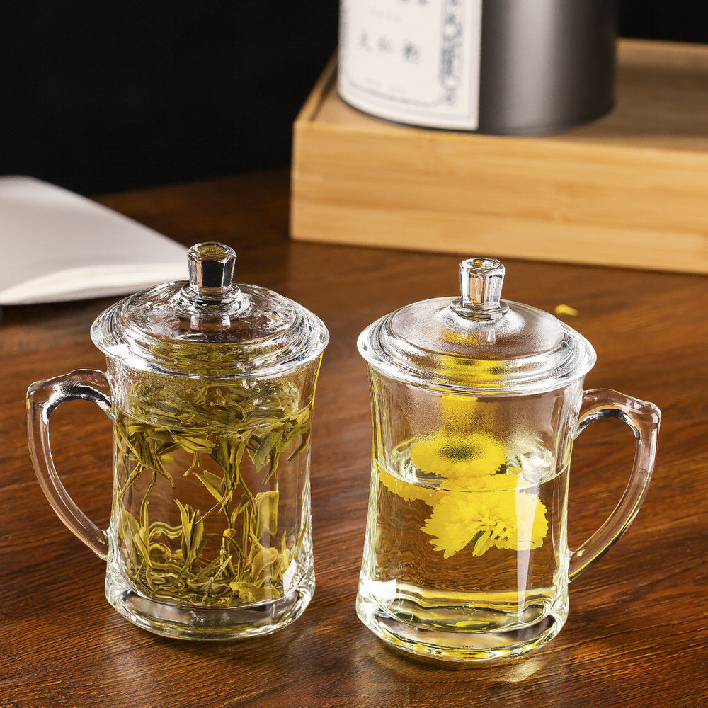 Glass Mug With Lid (360ML)
