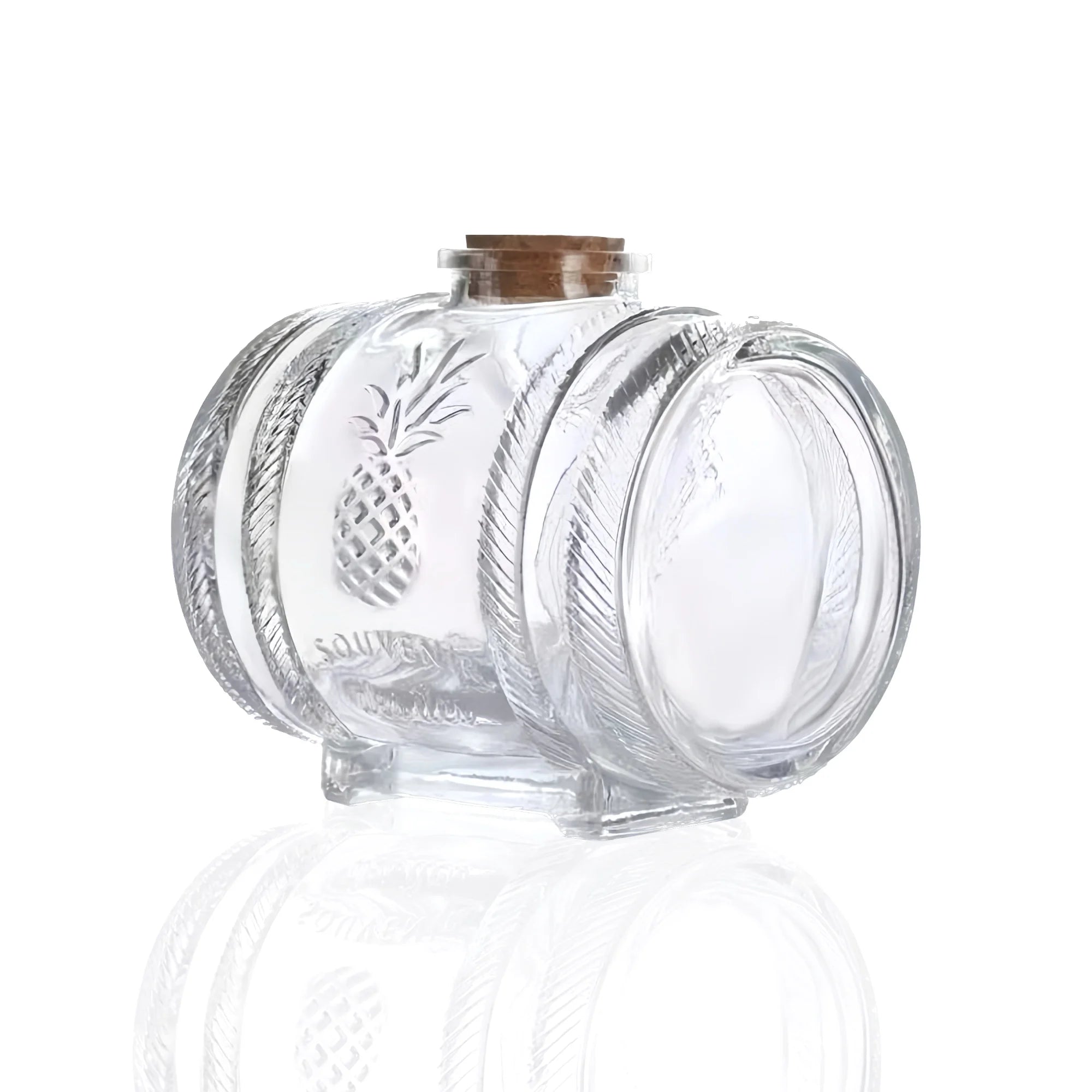 Barrel Shape 5l Glass Juice, Water, Cocktails & Any Other Beverage Dispenser with Bamboo Stand