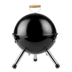Football Style Charcoal Outdoor BBQ Grill