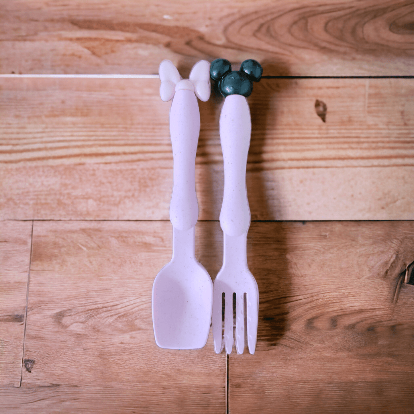 Mickey Mouse Plate With Spoon & Fork