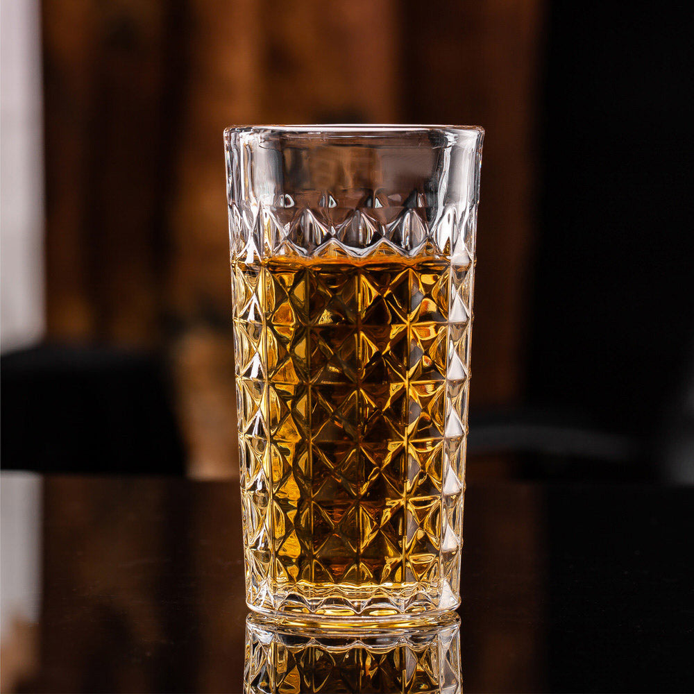 Textured Drinking Glass Set Of 6 Pieces 280ML