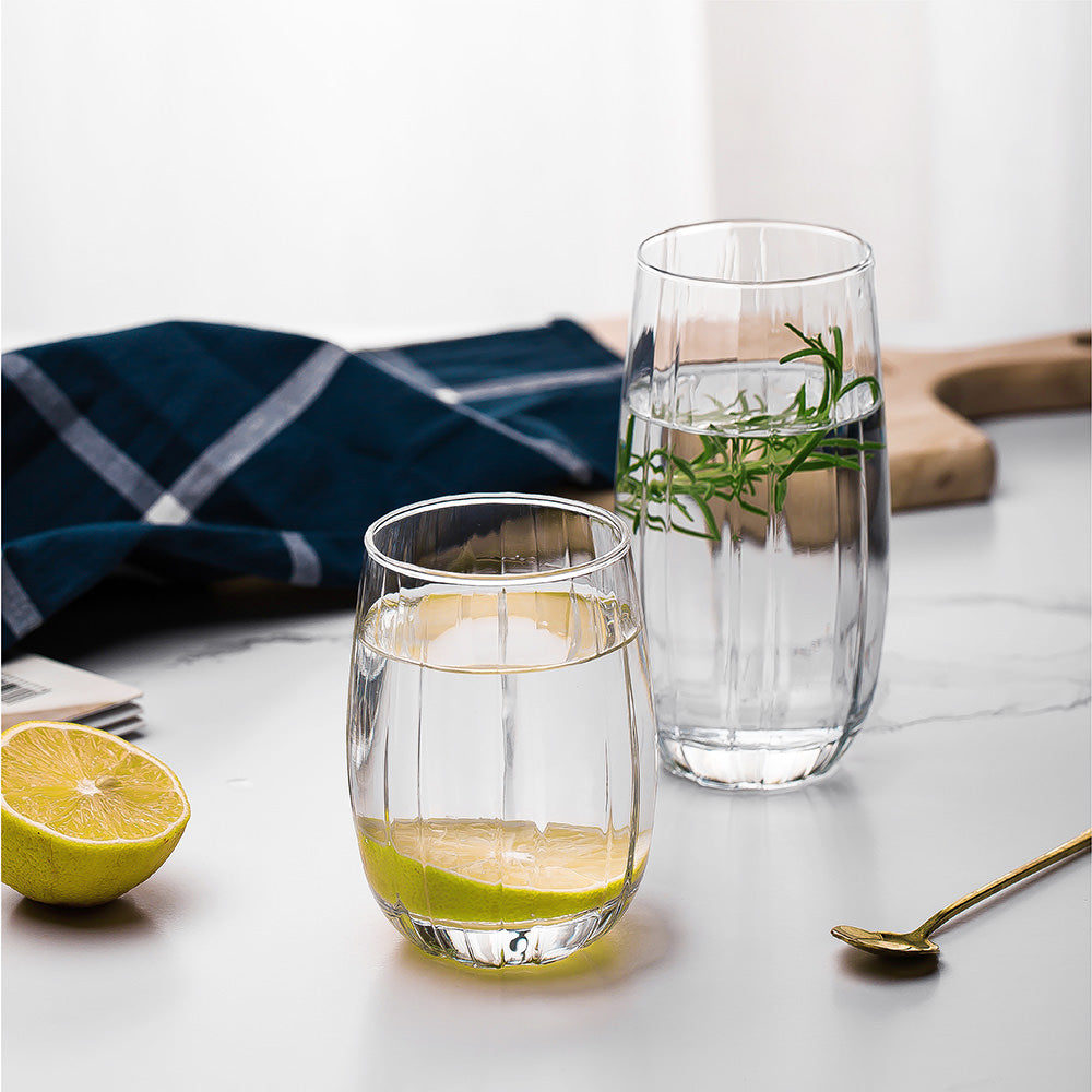 Transparent Clear Glass Set Of 6 Pieces 380ML