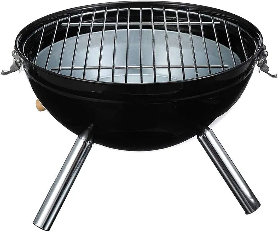 Football Style Charcoal Outdoor BBQ Grill