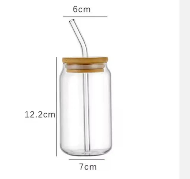 Transparent Clear Glass Reusable Tumbler