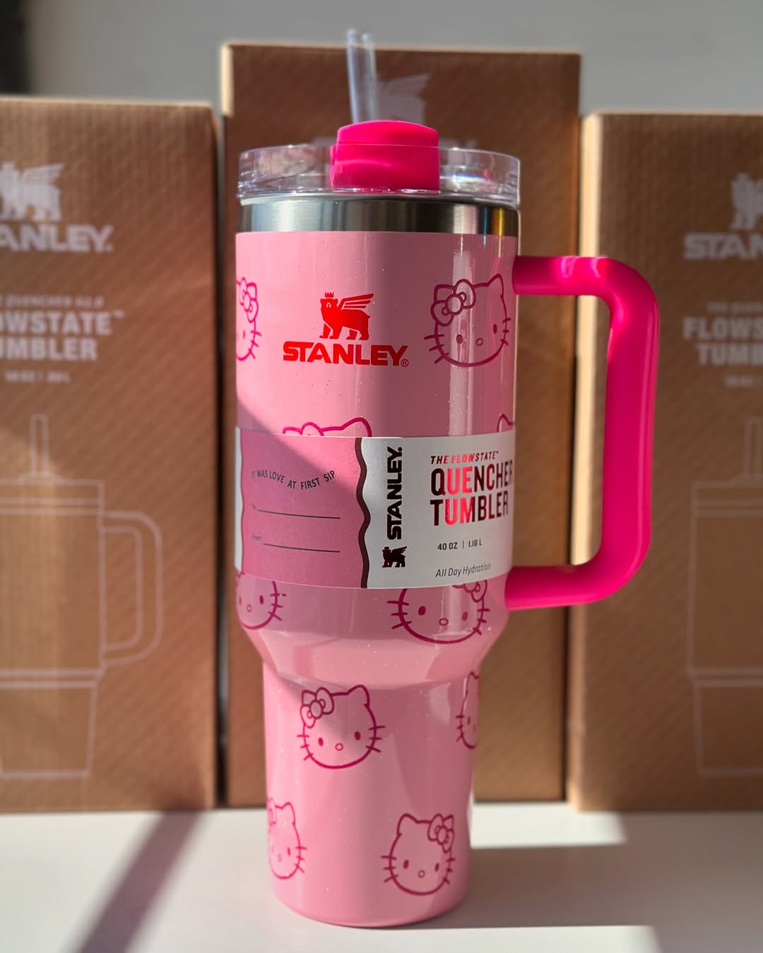 Limited Edition Stanley x Hello Kitty Quencher H2.0 Flowstate Tumbler Available in multicolor