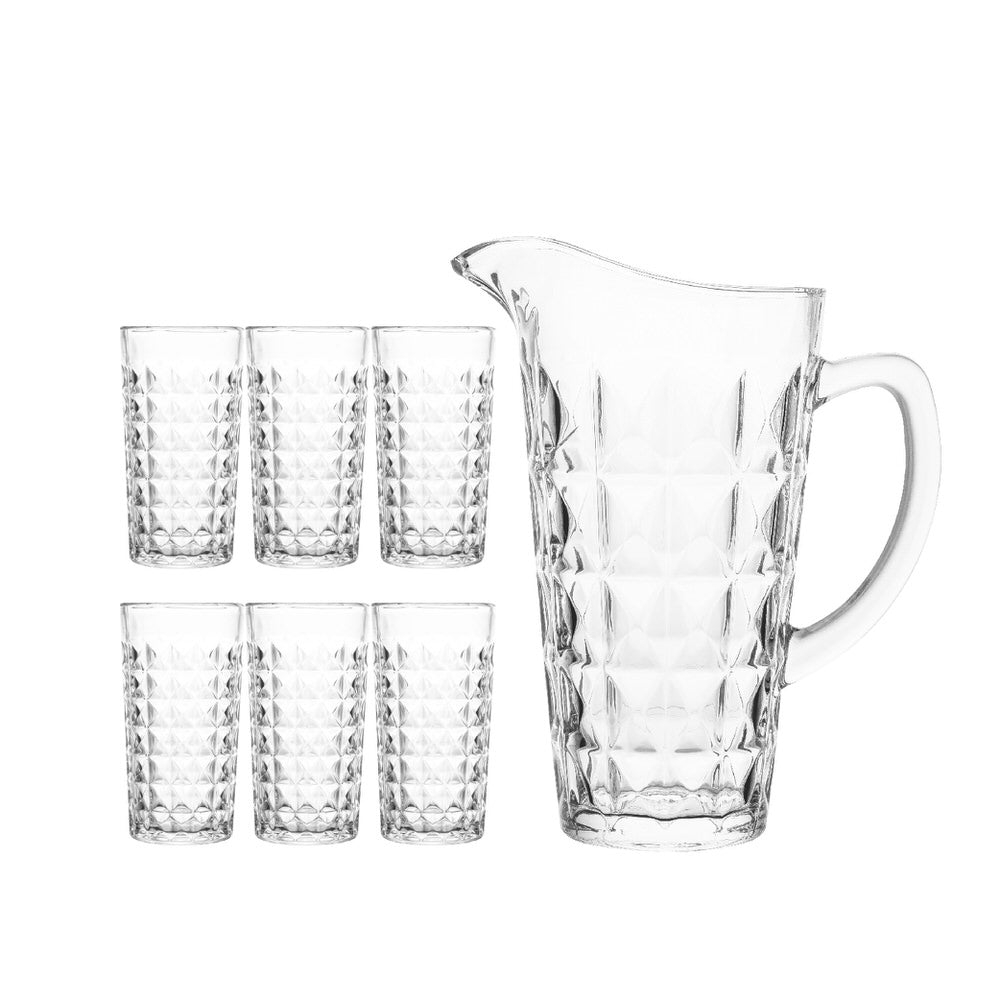 Water Set Glass & Jug 7 PCS