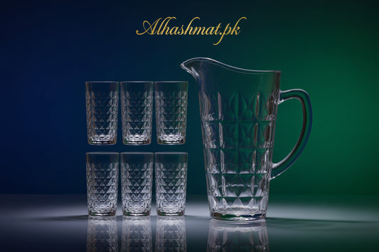 Water Set Glass & Jug 7 PCS