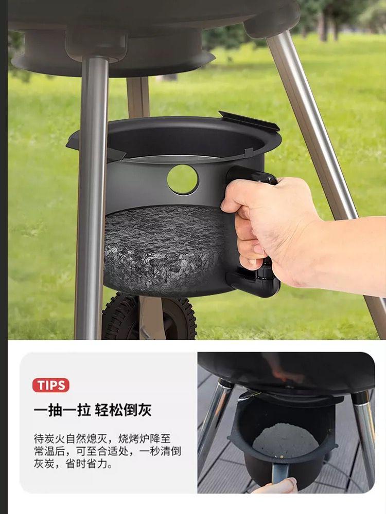 Outdoor BBQ Grill With Wheels