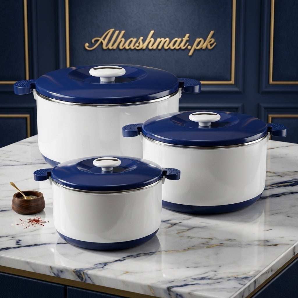 Luxury Thailand Made Set Of 3 PCS Insulated Food Warmer Hotpot