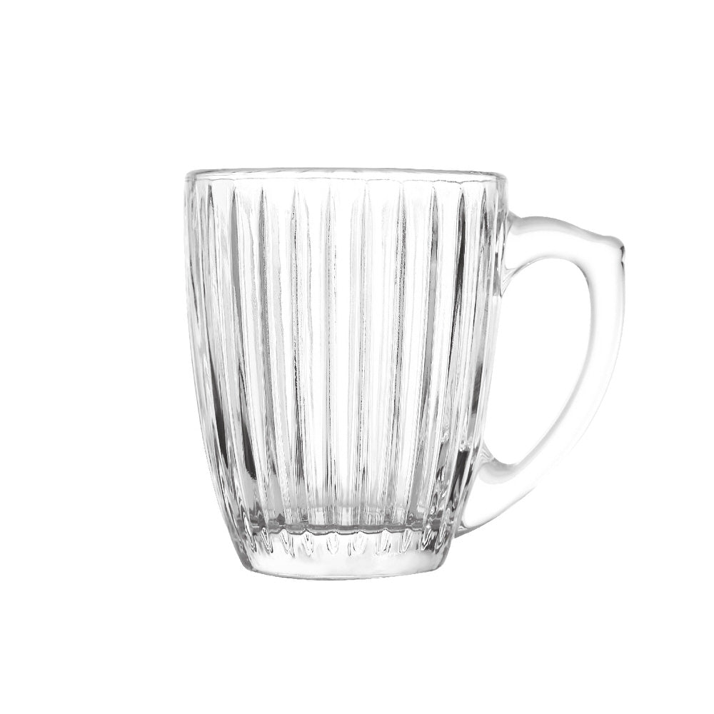Textured Glass Tea, Coffee Cup 230ML 6 Pieces