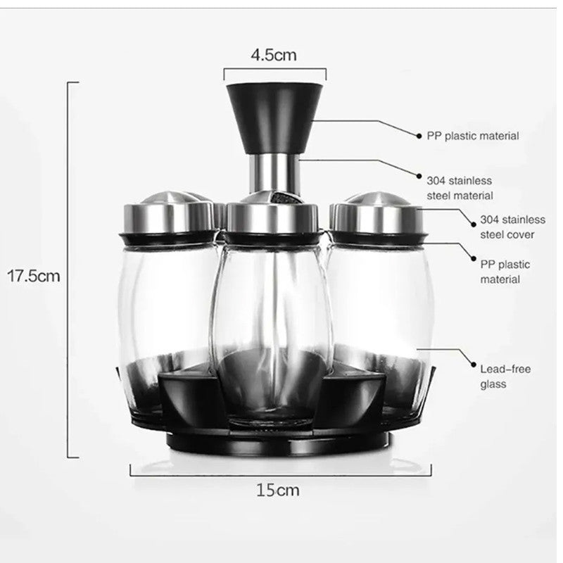 Spice Jar Set 6 Bottles