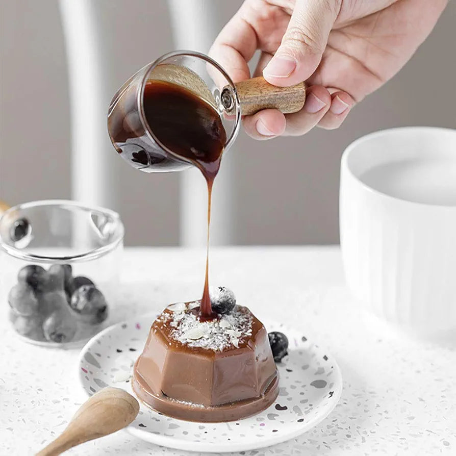 Espresso, Coffee Shot Glass With a Wooden Handle.